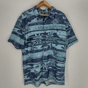 Quiksilver Waterman Collection Tailored Fit Floral Hawaiian Button Up Shirt